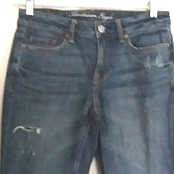 American Eagle Ex- Boyfriend Jeans Distressed Medium Wash - Picture 2 of 11